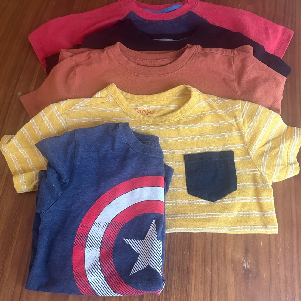 Set of 5 Boys XS tees